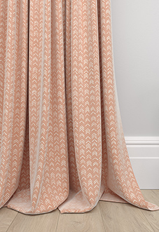 Rolling Hills Velvet, Apricot - Made to Measure Curtains